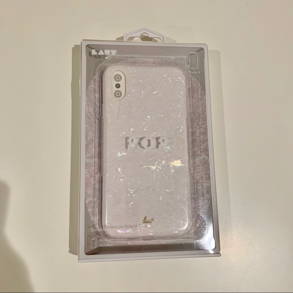 LAUT POP iPhone X case with 2 screen protectors